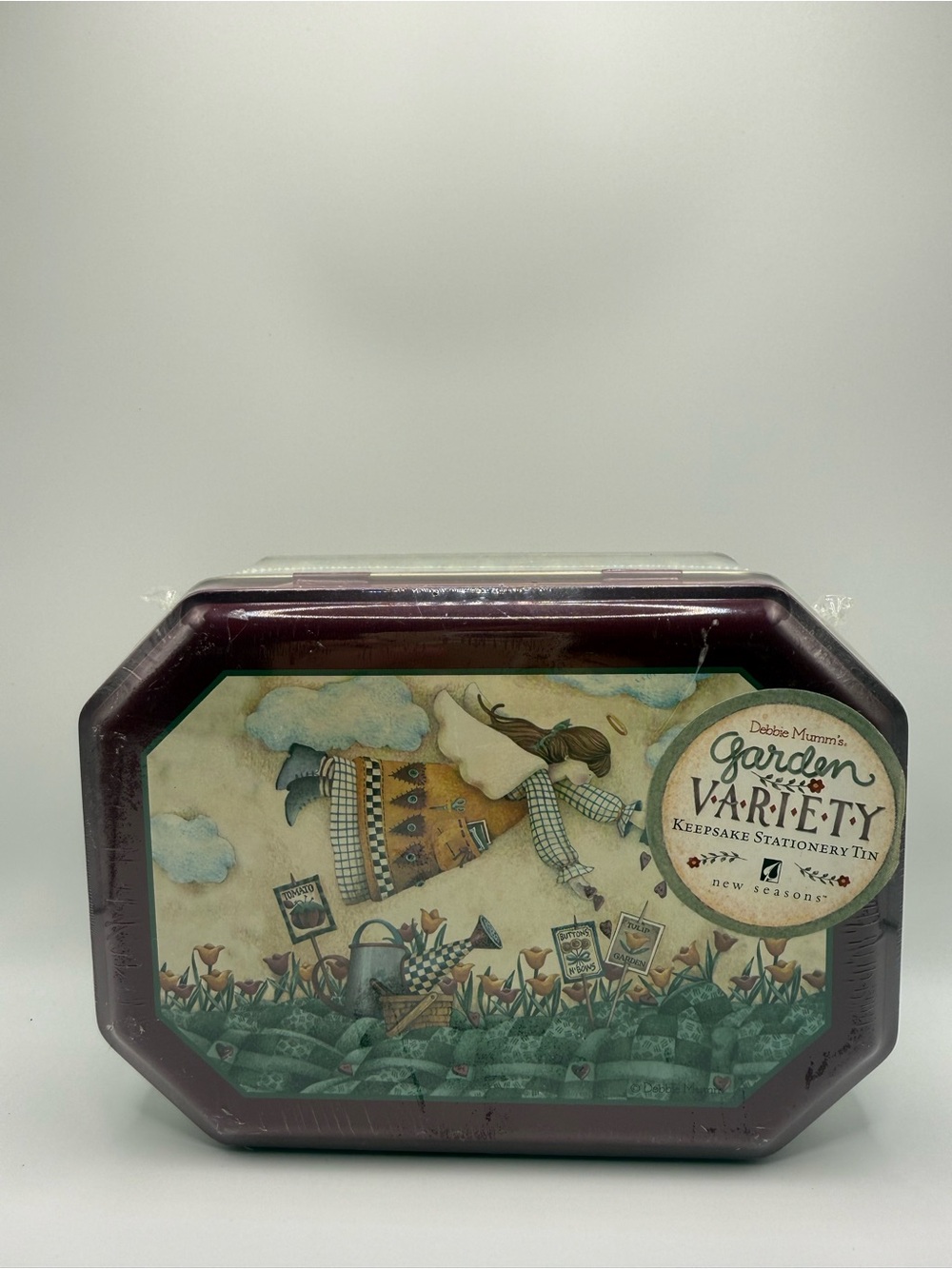 Vintage Debra Muerner Garden Variety Keepsake Stationery Tin Peter Pauper Press